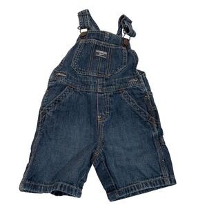 OshKosh Bgosh Kids Dark Wash Denim Vestbak Shortalls Overalls 24 Months Y2K